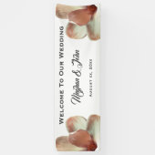Magnolia Blush - Hochzeitsbanner - 2,5' x 8' Banner (Vertikal)