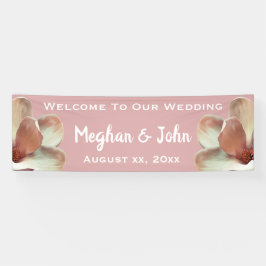 Magnolia Blush - Hochzeitsbanner - 2,5' x 8' Banner