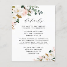 Magnolia Blush Pink Gold und White Floral Wedding