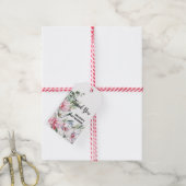 Magnolia Blush Pink White Danke Geschenkanhänger (Mit Garn)