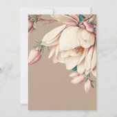 Magnolia Blüte Babydusche Dankeskarte (Rückseite)