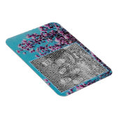 Magnolia Blüten Blauer Himmel Gemälde hinzufügen I Magnet (Rechte Seite)