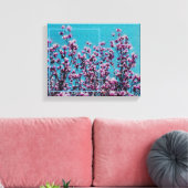 Magnolia Blüten Blauer Himmel Ihr eigenes Foto Leinwanddruck (Insitu (Wohnzimmer))