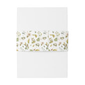 Magnolia-Blüten | Eleganter Violet Blumengrün Einladungsbanderole (Rückseitenbeispiel)