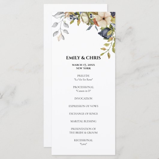 Magnolia-Blüten | Eleganter Violet Blumengrün Programm (Vorne/Hinten)