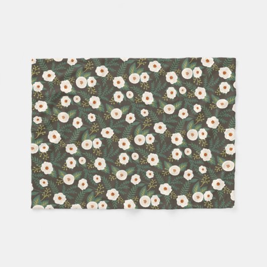 Magnolia Blüten Fleecedecke (Vorderseite (Horizontal))