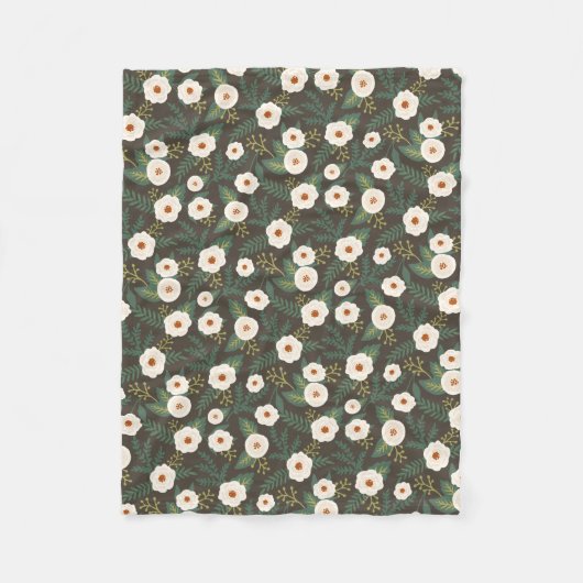 Magnolia Blüten Fleecedecke (Vorderseite)