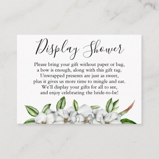 Magnolia Blüten Kein Wrap Brautparty Geschenk Tag Begleitkarte (Vorderseite)