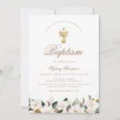 Magnolia-Blütentaufe Einladung (Vorderseite)