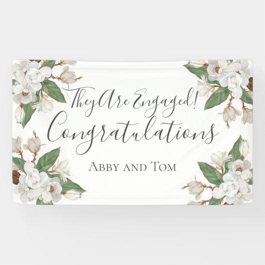 Magnolia Botanische Verlobung-Banner Banner (Horizontal)