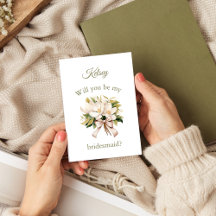 Magnolia Bouquet | Bridesmaid-Vorschlagskarte