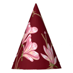 Magnolia Branches: Blühende Vintage Illustration. Partyhütchen