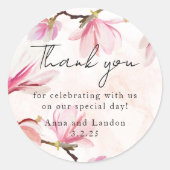 Magnolia-Brautparty-Aufkleber Runder Aufkleber (Vorderseite)