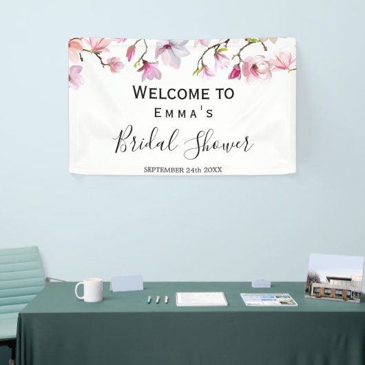 Magnolia Brautparty Begrüßungsbanner Banner (Messeveranstaltung)
