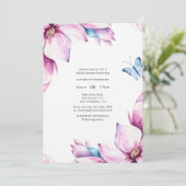Magnolia Brautparty Einladung (Stehend Vorderseite)