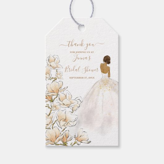 Magnolia-Brautparty Geschenkanhänger (Vorderseite)