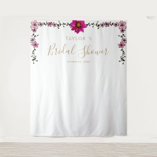 Magnolia Brautparty Hintergrund Wandteppich (Vorderseite)