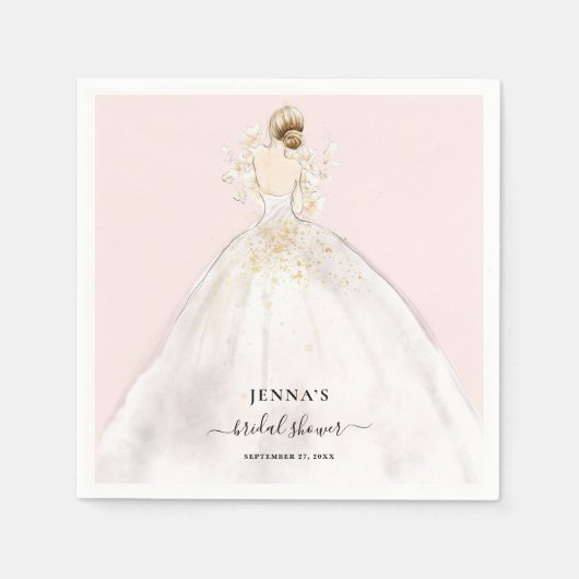 Magnolia Bride Brautparty Napkins Serviette (Vorderseite)