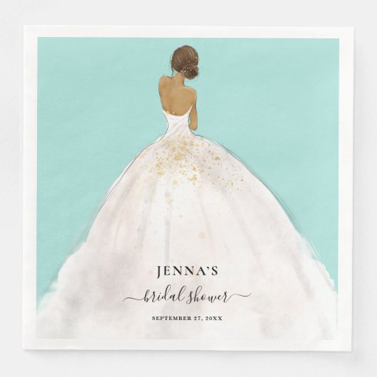 Magnolia Bride Brautparty Napkins Serviette (Vorderseite)