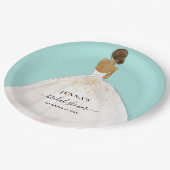 Magnolia Bride Brautparty Papierplatte Pappteller (Schrägansicht)