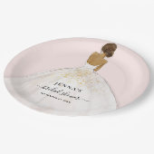 Magnolia Bride Brautparty Papierplatte Pappteller (Schrägansicht)