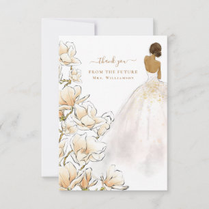 Magnolia Bride Future Frau Dankeschön Card Dankeskarte