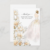 Magnolia Bride Future Frau Dankeschön Card Dankeskarte (Vorne/Hinten)