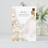 Magnolia Bride Future Frau Dankeschön Card Dankeskarte (Stehend Vorderseite)
