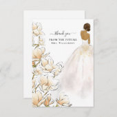 Magnolia Bride Future Frau Dankeschön Card Dankeskarte (Vorne/Hinten)