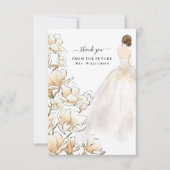 Magnolia Bride Future Frau Dankeskarte (Vorderseite)