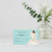 Magnolia Bride Wie viele Kisses Brautparty Enclo Begleitkarte (Stehend Vorderseite)