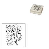Magnolia - Briefmarke der Holzkunst Gummistempel (Stempel)