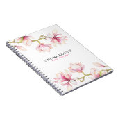 Magnolia Brinches Blossom in Weiß Notizblock (Rechte Seite)