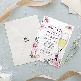 Magnolia Brunch und Bubbly Brautparty Einladung