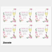 Magnolia Brunch und Bubbly Vielen Dank Quadratischer Aufkleber (Blatt)