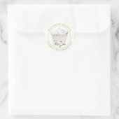 Magnolia Bubble Bath Runder Aufkleber (Tasche)