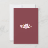 Magnolia Burgund Blumenkarten RSVP Karte (Rückseite)