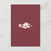 Magnolia Burgundy Blumenzettel Begleitkarte (Rückseite)