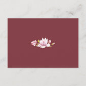 Magnolia Burgundy Hochzeitskarten Begleitkarte (Rückseite)