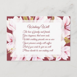 Magnolia Burgundy Hochzeitskarten Begleitkarte