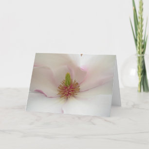 Magnolia Card White Blossom Card Personalize Feiertagskarte