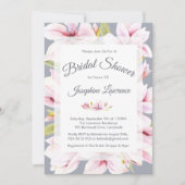 Magnolia Charm Floral Bridal Einladungen (Vorderseite)