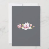 Magnolia Charm Floral Wedding Einladungen (Rückseite)