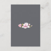 Magnolia Charm Floral Wedding Information Cards Begleitkarte (Rückseite)