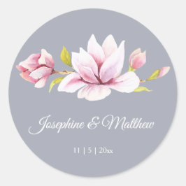 Magnolia Charm Floral Wedding Stickers