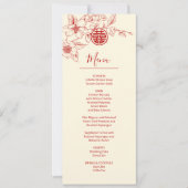 Magnolia Chinese Wedding Menu Card Einladung (Vorderseite)