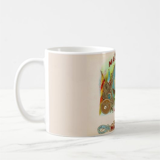 Magnolia Cigar Box Label Kaffeetasse (Links)