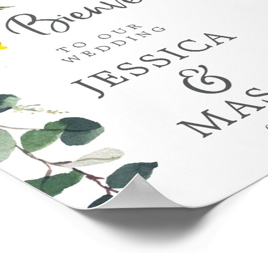 Magnolia Citrus Begrüßung Poster (Ecke)