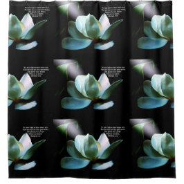 Magnolia Closeup Spotlight Matthew 5:16 Duschvorhang