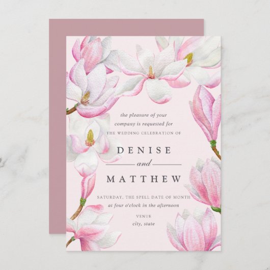 Magnolia Collection Einladung (Vorne/Hinten)